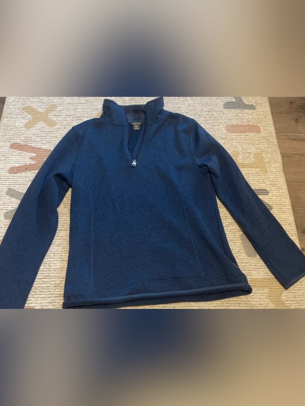 Eddie Bauer Navy Half-Zip Fleece Pullover